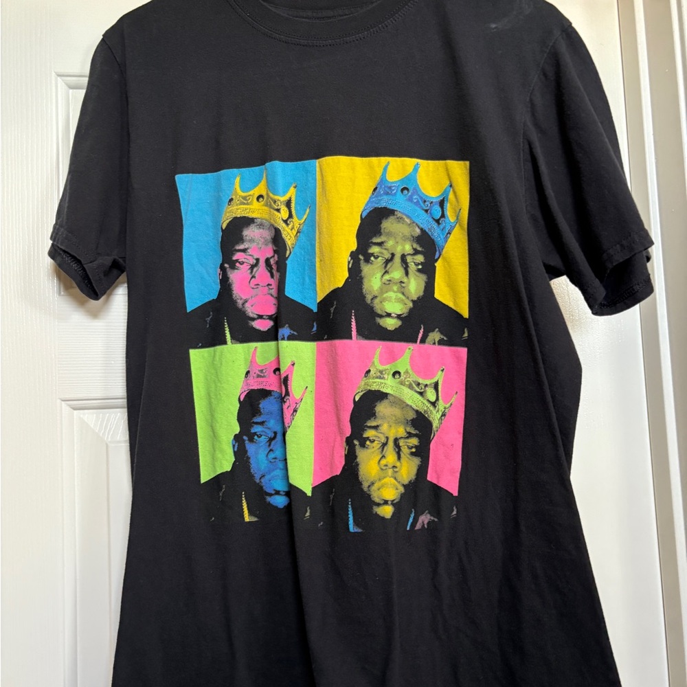 Black Graphic T-Shirt with Colorful Print